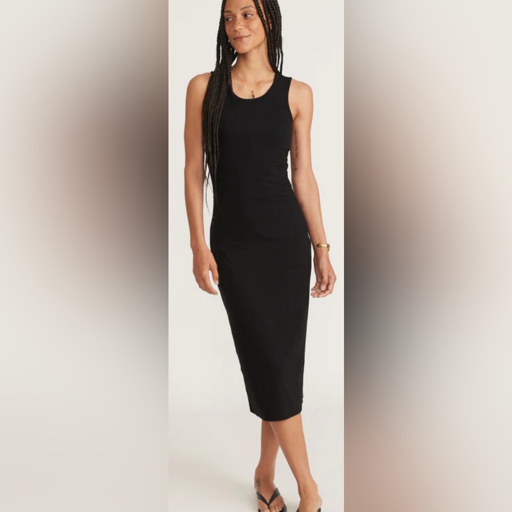 Marine layer Lexi rib dress black size small